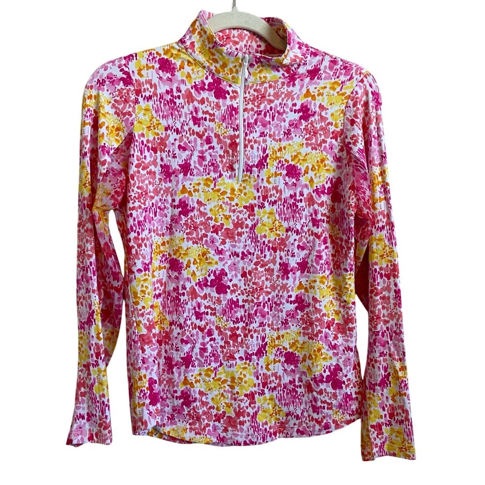 IBKUL Womens Pink Print Top Size‎ XS